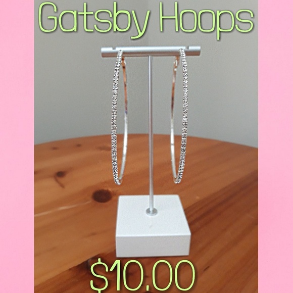 Rhinestone Hoops - Picture 1 of 3
